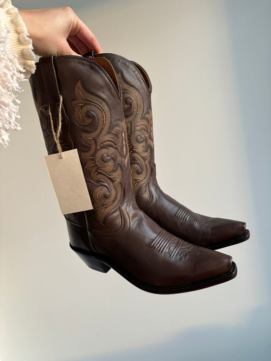 Brown leather cowboyboots | 39