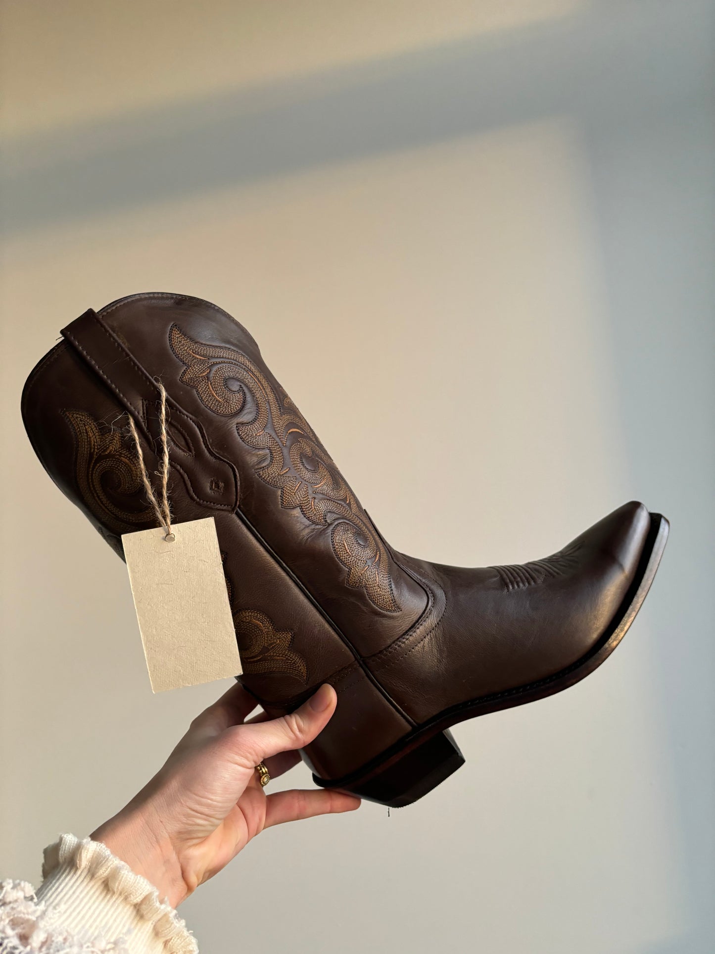 Brown leather cowboyboots | 39