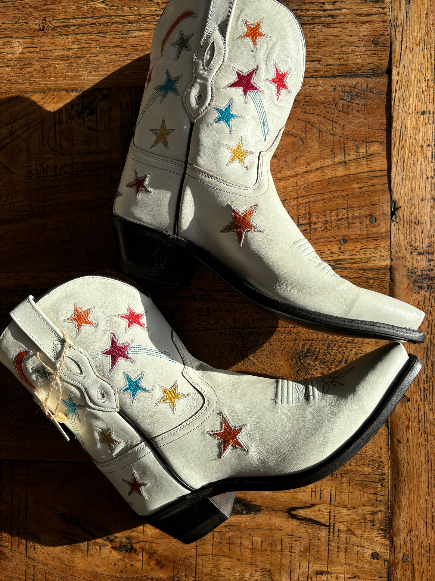 Leather star boots | 39