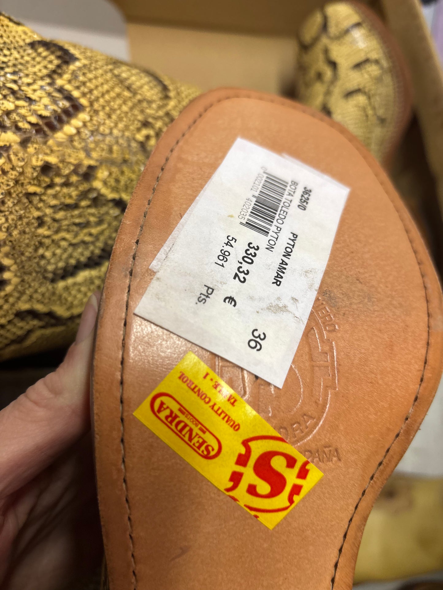 Sendra Python leather boots | Size 36