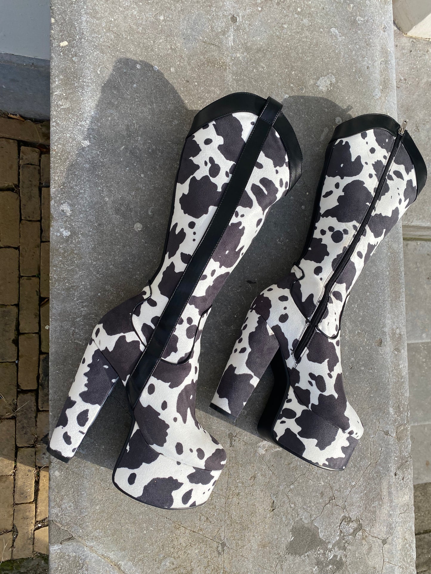 Cow printed Platform boots |  38/38,5