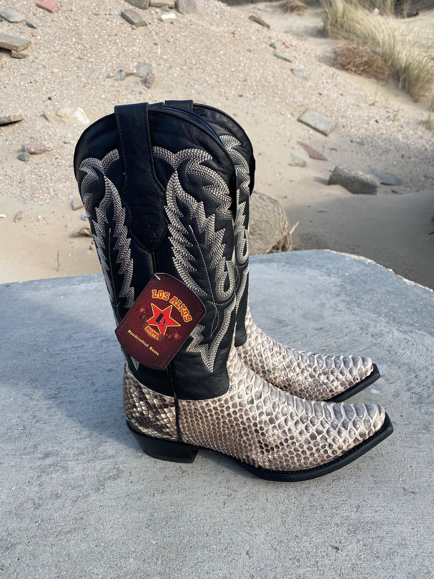 White snakeskin 2025 cowboy boots